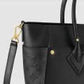 Louis Vuitton On My Side Black MM Handbag-thumb-1