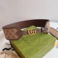 Gucci Brown & Golden Supreme Signature 7CMS Waist Belt-thumb-2