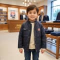 Ralph Lauren Blue High End Quality Kid's Jacket-thumb-0