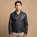 Ralph Lauren Black Premium Quality Cotton Blend Jacket-thumb-0