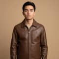 Ralph Lauren Dark Brown Premium Quality Cotton Blend Jacket-thumb-0