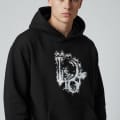 Dior Black Embroidery Logo Premium Quality Hoodie-thumb-2