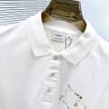 Burberry White Premium Exclusive Polo T-shirt-thumb-3
