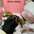 Miu Miu Brown Premium Women's Sunglasses-thumb-3