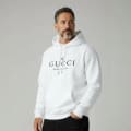 Gucci White Embroidery Logo Premium Quality Hoodie-thumb-1