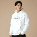 Gucci White Embroidery Logo Premium Quality Hoodie-thumb-0
