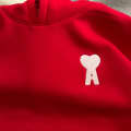 Ami Red Embroidery Logo Hoodie-thumb-0
