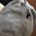 Ami Grey Embroidery Logo Hoodie-thumb-1