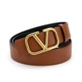 Valentino Brown & Golden Premium Quality Loco Belt-thumb-0