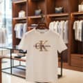 Calvin Klein Print White Kids T-shirt-thumb-3