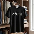 Celine Black Premium Quality Women T-shirt-thumb-2