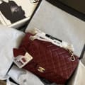 Chanel Wine Classic Jumbo 25 Hand Bag-thumb-0