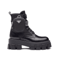 Prada Black Monilith Premium Lace Up Boot-thumb-0