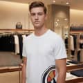 Michael Kors White Premium Round Neck T-shirt-thumb-2