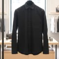 Loewe Embroidered Black Premium Cotton Shirt-thumb-1
