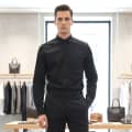Loewe Embroidered Black Premium Cotton Shirt-thumb-2