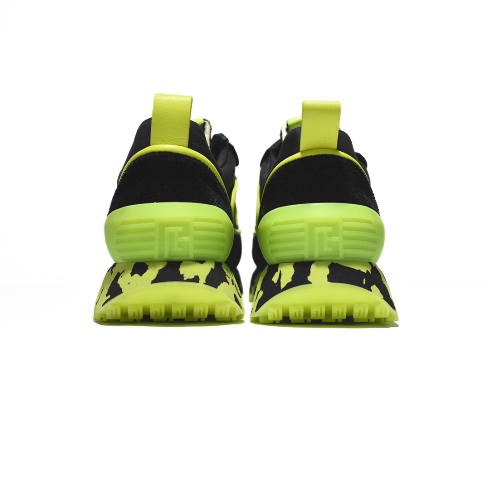 Balmain Black & Green Premium Quality Sneakers-4
