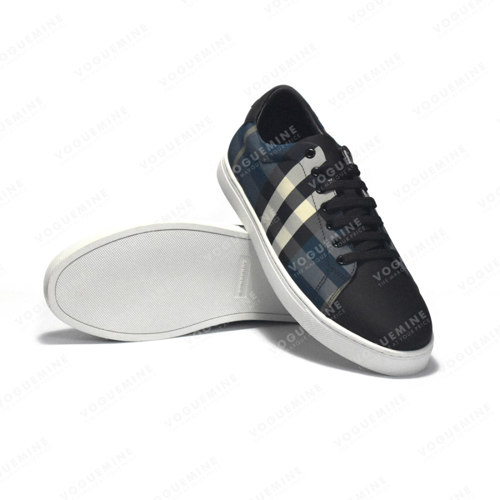Burberry Blue Vintage Check Premium Sneakers-5