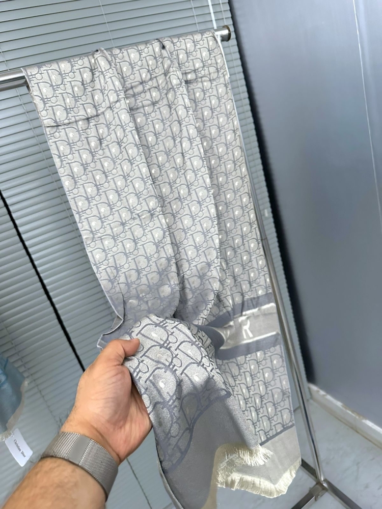 Christian Dior Premium Quality Grey Silk Stole-0