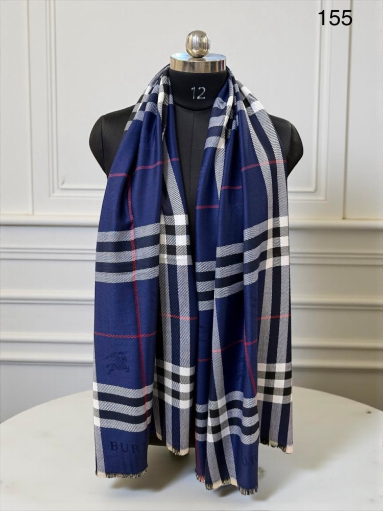 Burberry Check Cashmere Blue Stole-0