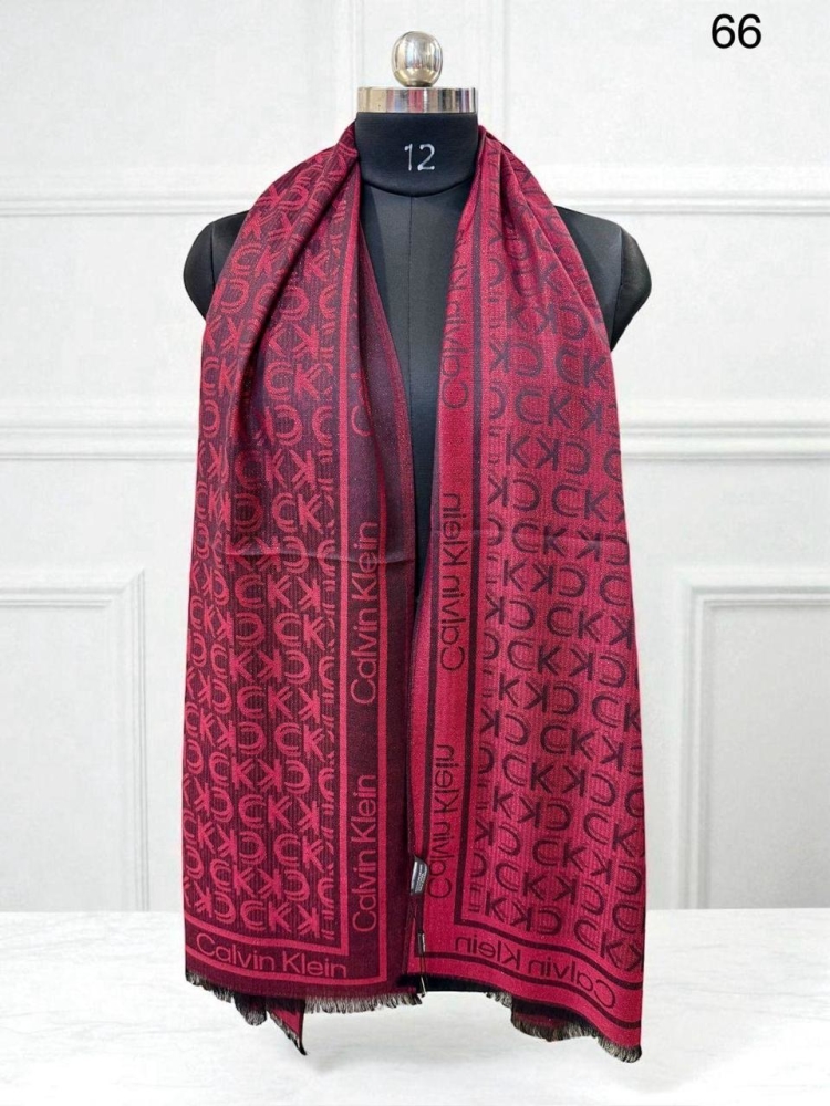 Calvin Klein Cashmere Red Premium Quality Reversible Stole-1