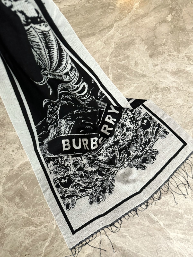 Burberry Cashmere Black Premium Quality Stole-0