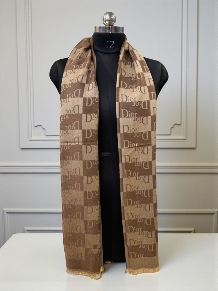 Dior Brown Premium Quality Woollen Stole-0