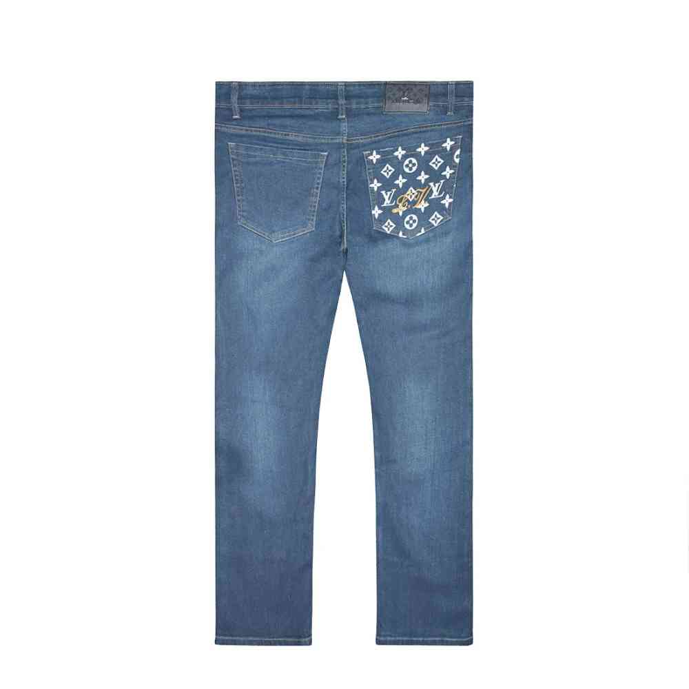 Louis Vuitton Light Blue Premium Quality Jeans-5