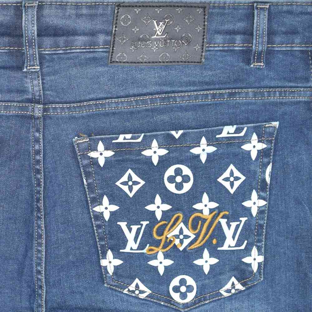 Louis Vuitton Light Blue Premium Quality Jeans-3