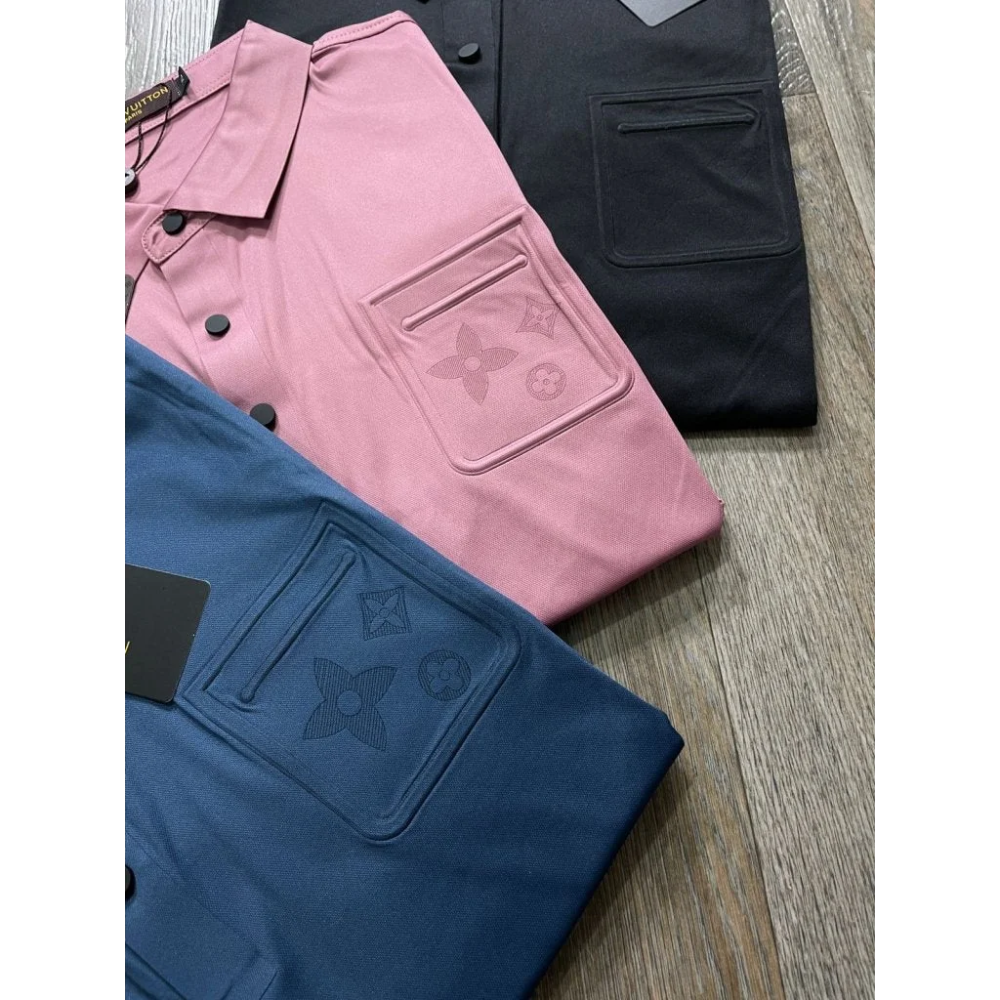 Louis Vuitton Pink Premium Quality Polo Tees-7