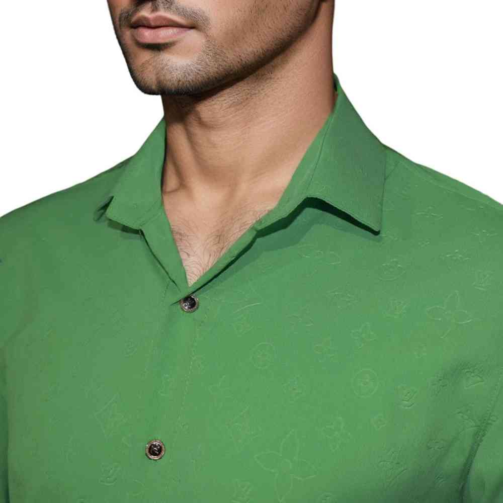 Louis Vuitton Lime Green Premium Quality Shirt-2