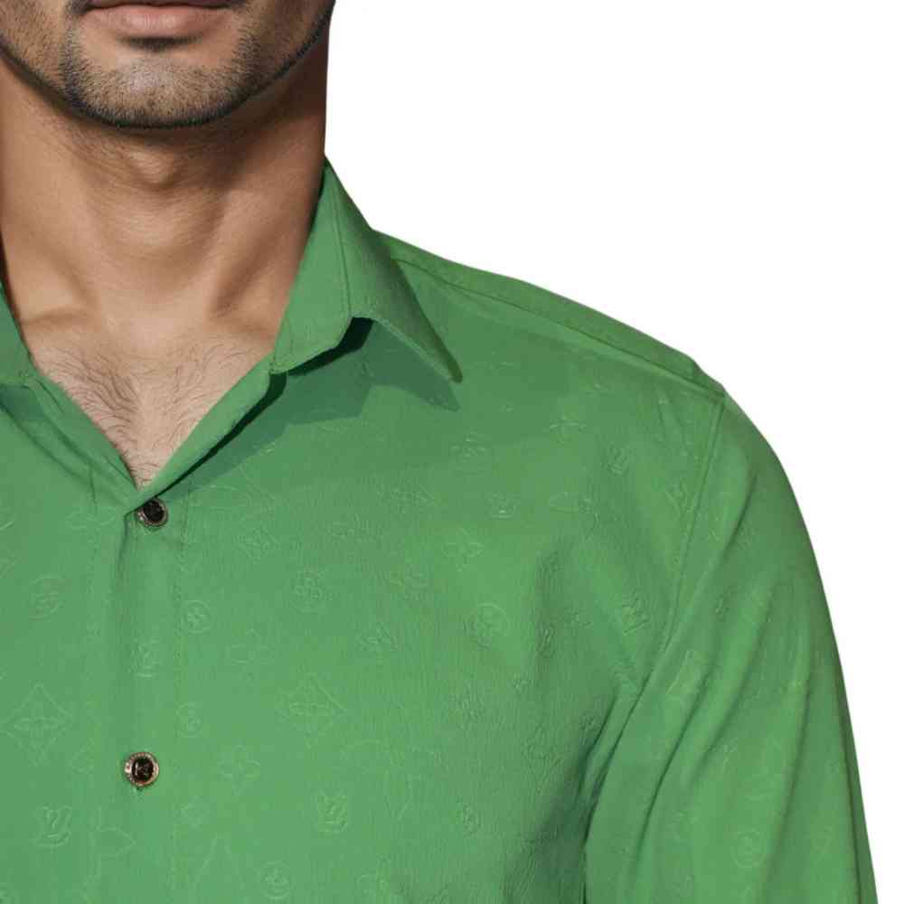 Louis Vuitton Lime Green Premium Quality Shirt-5