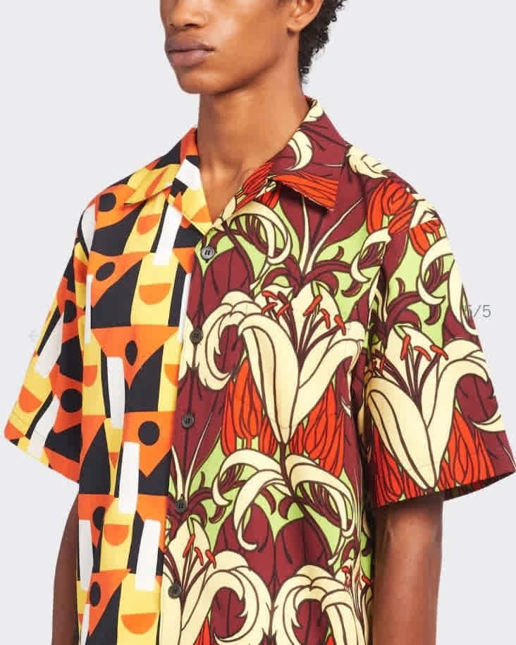 Prada Red & Yellow Premium Quality Shirt-thumb-7