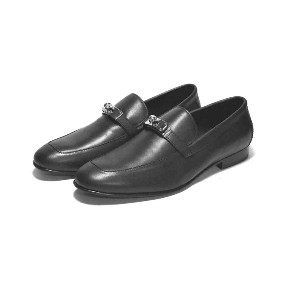 Hermes Black Premium Quality Loafers-thumb-0