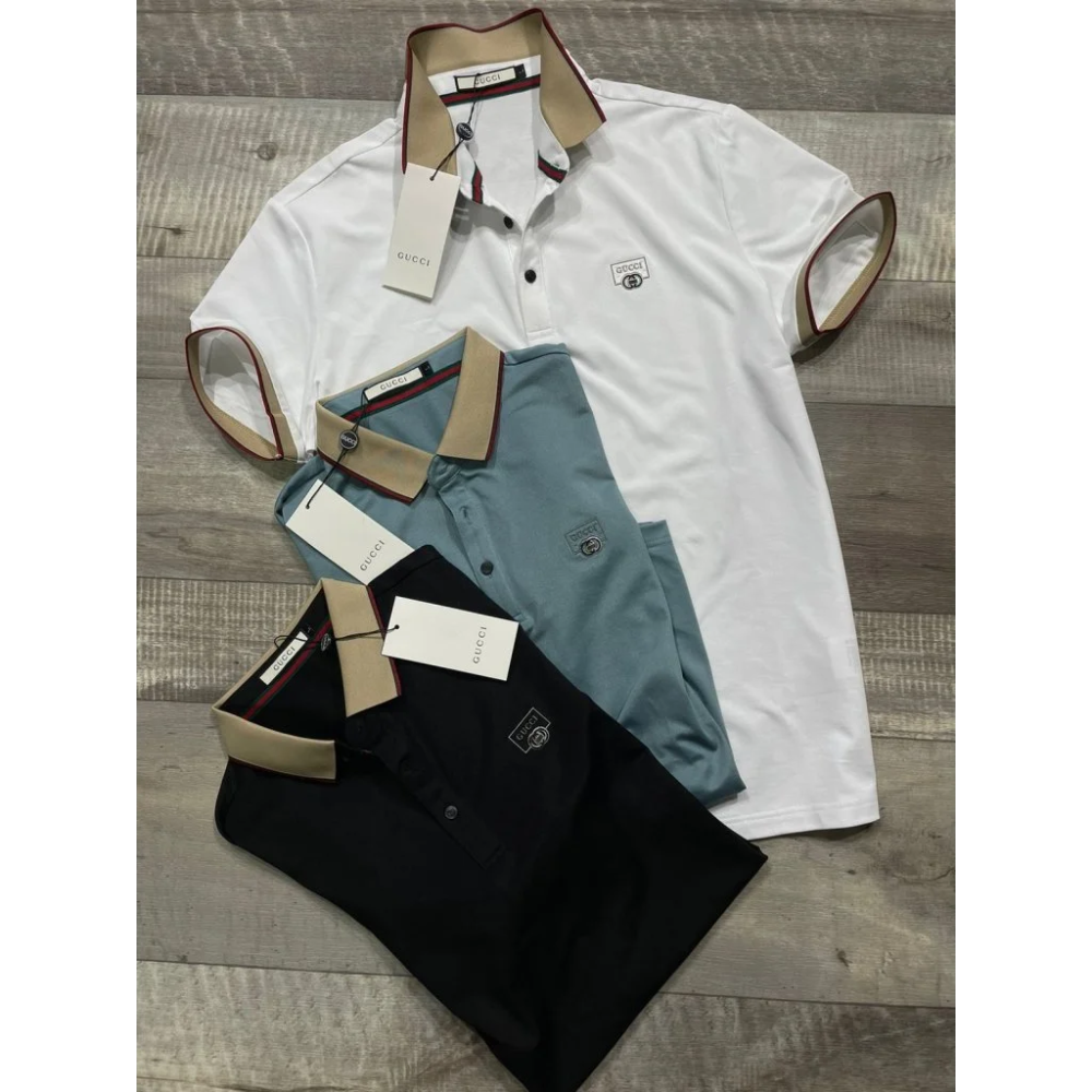Gucci White Premium Quality Polo Tees-7