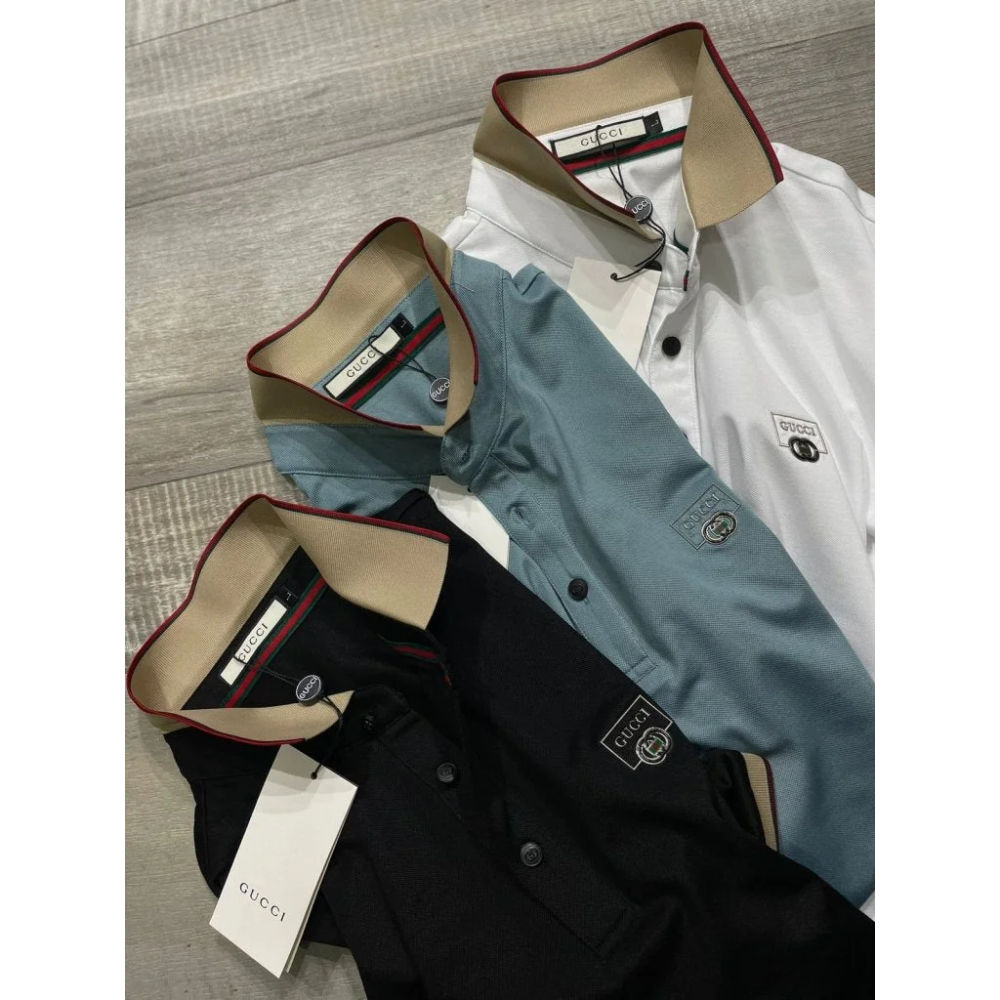 Gucci White Premium Quality Polo Tees-8