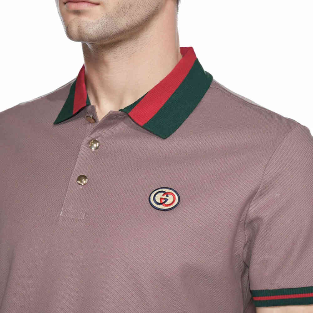 Gucci Embroidered logo Purple Premium T-shirt-2