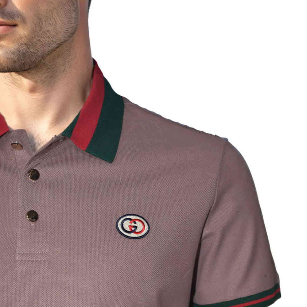 Gucci Embroidered logo Purple Premium T-shirt-4