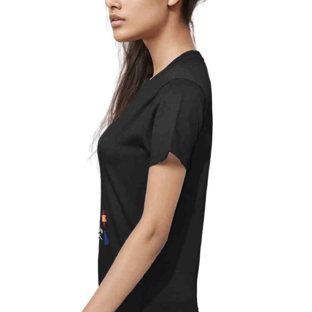 Black Premium Quality Women T-shirt-2