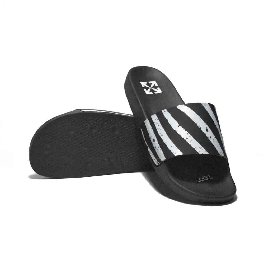 Off-White Black Premium Quality Men's Flip-Flops-6