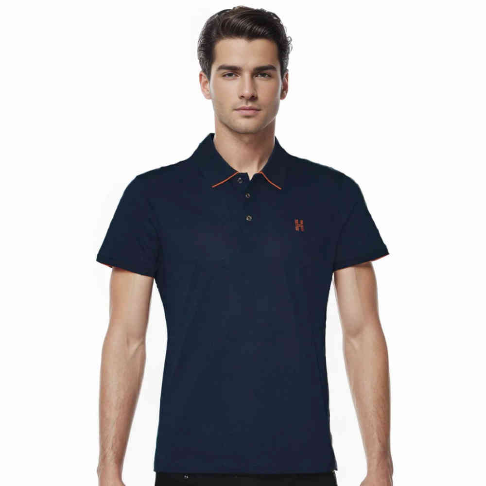 Dark Navy Blue Hermes Grey Premium Quality T-shirt