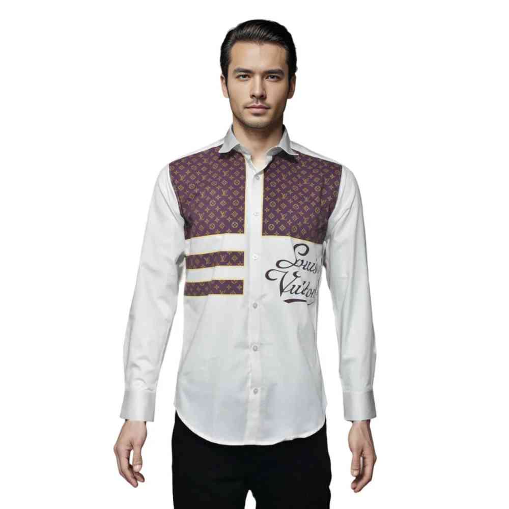 Louis Vuitton White New Designer Premium Shirt-6