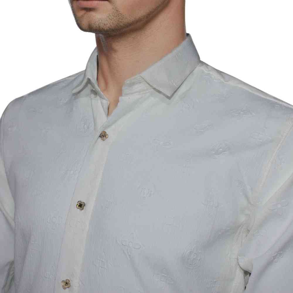 Louis Vuitton White Premium Quality Formal Shirt-2