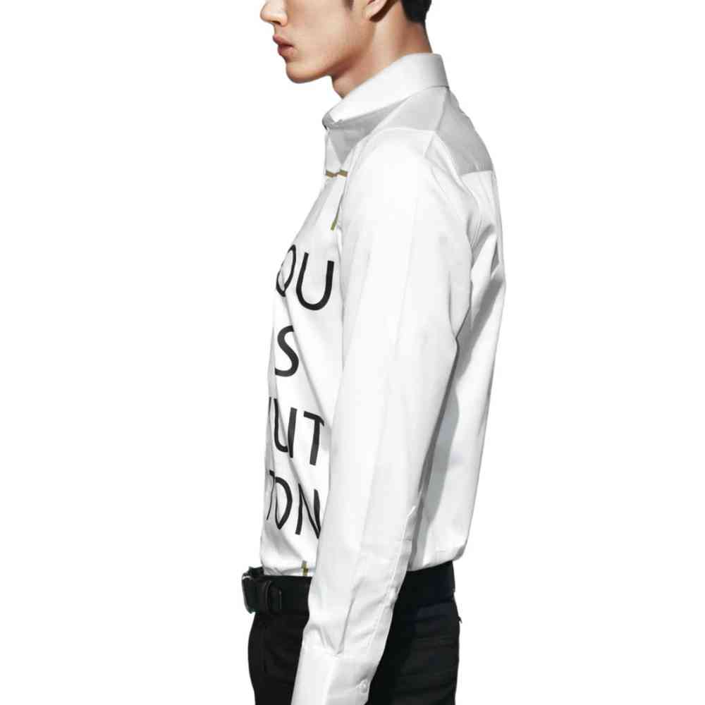 Louis Vuitton White Premium Quality Men's Stylish Shirt-3