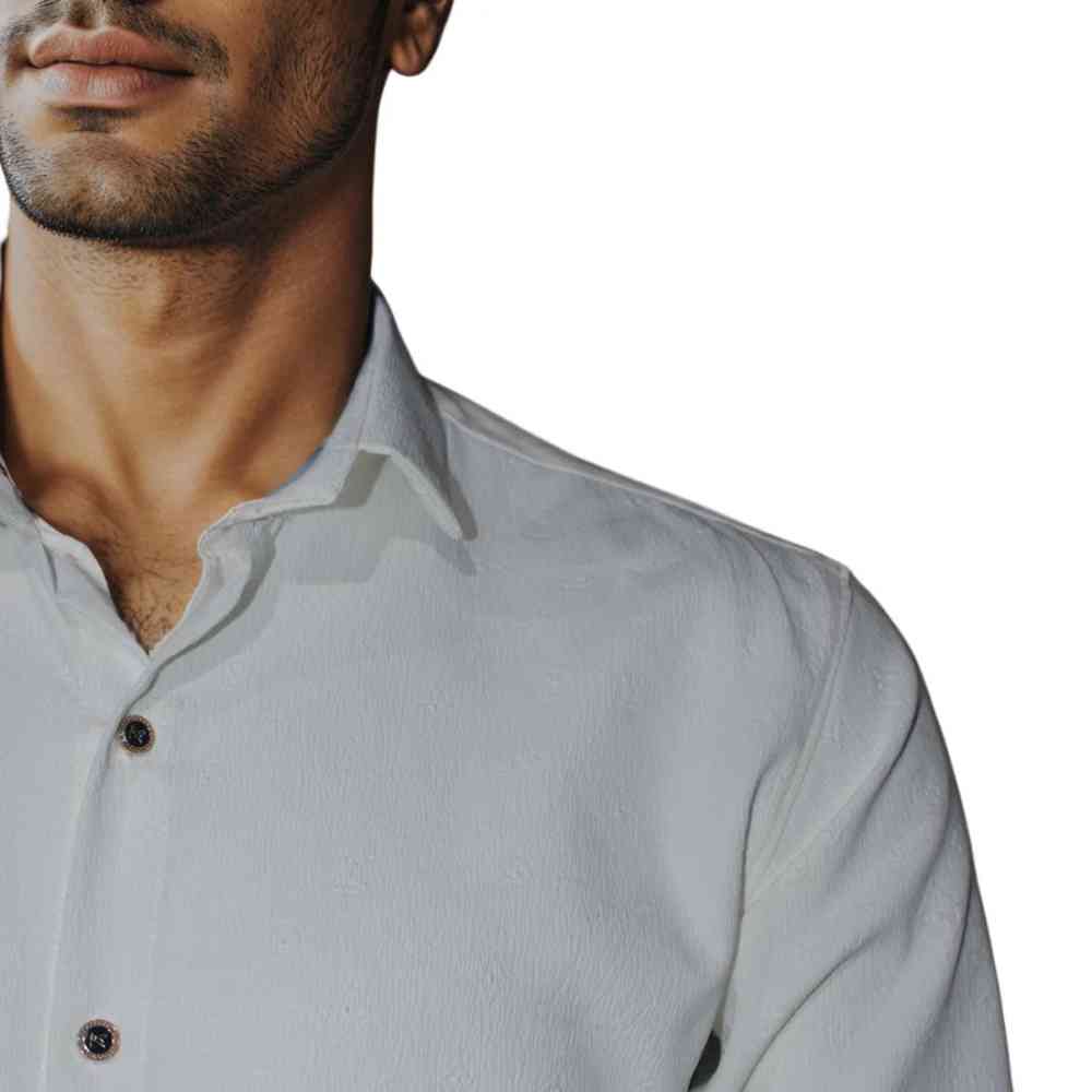 Louis Vuitton White Premium Quality Slim Fit Formal Shirt-3