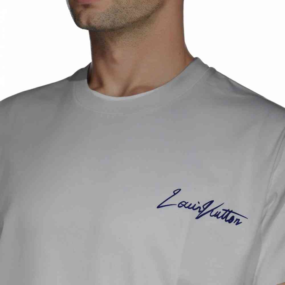 Louis Vuitton White Pumpkins Print Premium T-shirt-2
