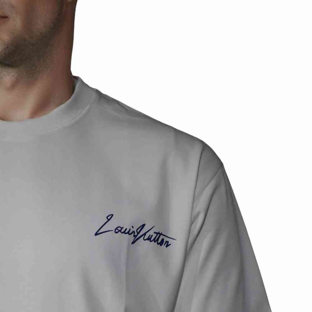 Louis Vuitton White Pumpkins Print Premium T-shirt-4