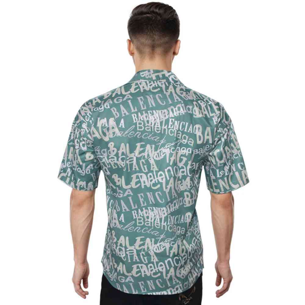 Balenciaga Printed Green Premium Quality Shirt-1