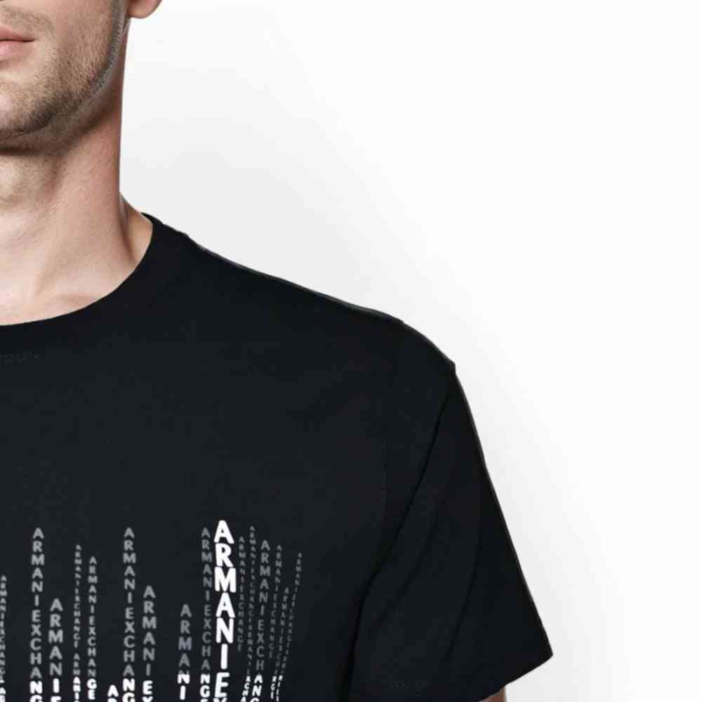 Armani Exchange Black Tone-on-Tone Premium T-shirt-4