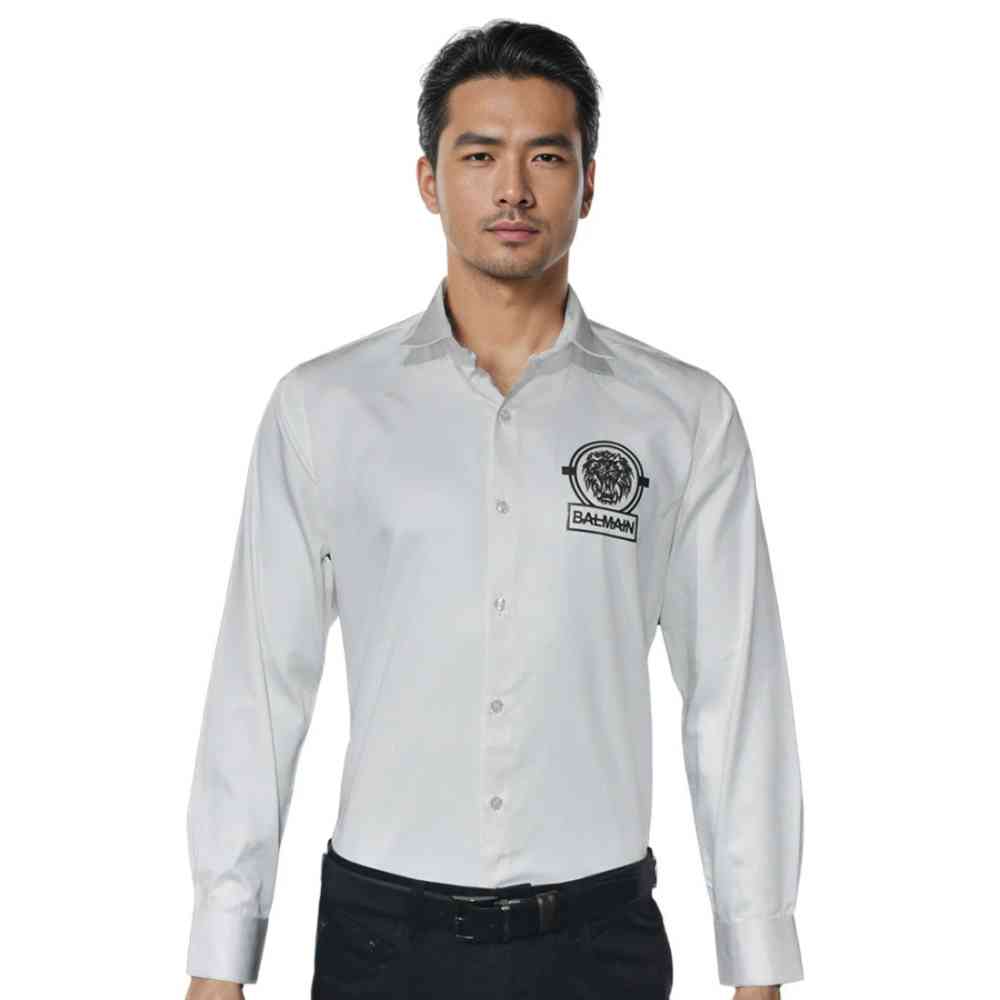 White Balmain Paris Black Premium Quality Shirt